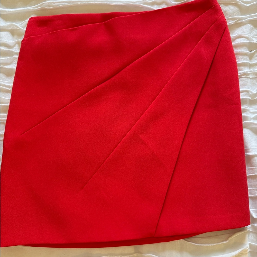 Alice and Olivia red mini skirt